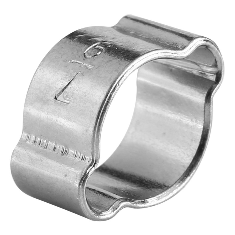 50 Pack 7.0-8.5mm Single Ear Hose Clamps | MISPIRE 304 Stainless Steel Crimp Clamps For Automotive, Plumbing, Home Repair