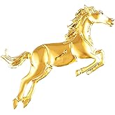 Alilang Golden Tone Plated Galloping Horse Jockey Equestrian Animal Fashion Pin Brooch