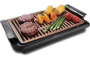 Betty Crocker BC-4950C Indoor Smokeless Grill, 10 x 15 inches, Black