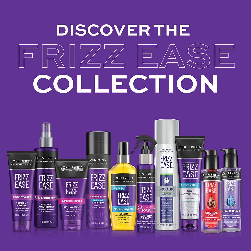 John Frieda Frizz Ease Secret Weapon Touch-Up Crème, Pack of 2, 4 Oz | Frizz-Free & Split Ends | Infused with Avocado Oil | Seals in Moisture | Smoothing Cream for Flyaways | Eliminates Flyaways