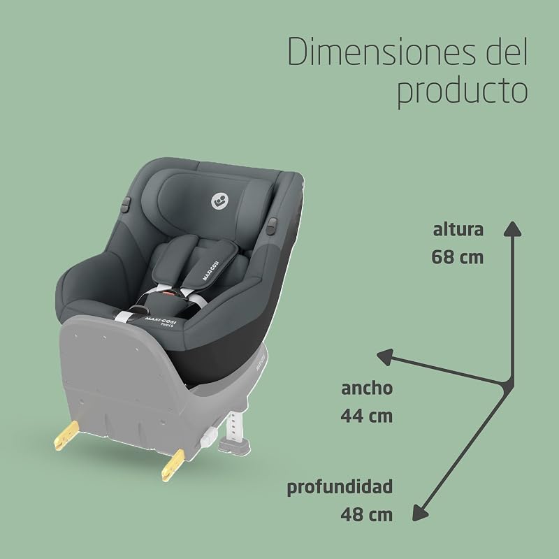 Maxi-cosi pearl s i-size, cadeira auto para bebé, 3 m-4 a, máx. 18 kg, 61-105 cm, cadeirinha infantil para carro, 5 posições reclináveis, arnês fácil de colocar, proteção contra impacto lateral g-cell, grafite tonal