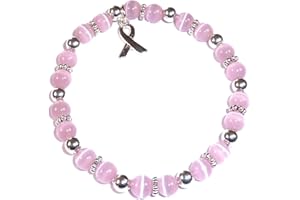 Hidden Hollow Beads Cancer Awareness Beaded Stretch Bracelet, Will Fit Most Wrists, Show support or Wear in Memory, Comes Packaged.