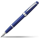 Cross Bailey Light Polished Blue Fountain Pen, Extra-Fine Nib | Professional Fountain Pen for Effortless Writing, Journaling, Note-Taking, Black Ink, Easy Handling, Includes Gift Box