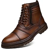 Holy ark Men's Chukka Boots Genuine Leather Ankle Boot for Men Classic Casual Oxford Style Footwear