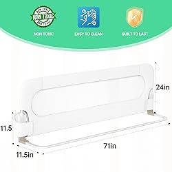 UPGOGO Folding Bed Rail for Toddlers,Safety Baby