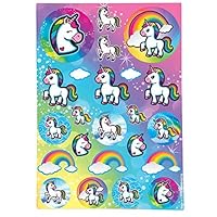 Afterthoughtri 12 Emoji Unicorn Sticker Set: Great for Children Party