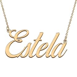 HUAN XUN Customized Custom Simple Any Name Necklace
