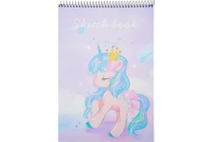 MEMX Sketch Book for Kids, 8”X11.5” 100 Pages(110gsm), Spiral Bound Artist Sketch Pad, Durable Acid Free Sketchbook for Painting, Sketching or Doodling, Best Gifts for Drawing Boys and Girls, White