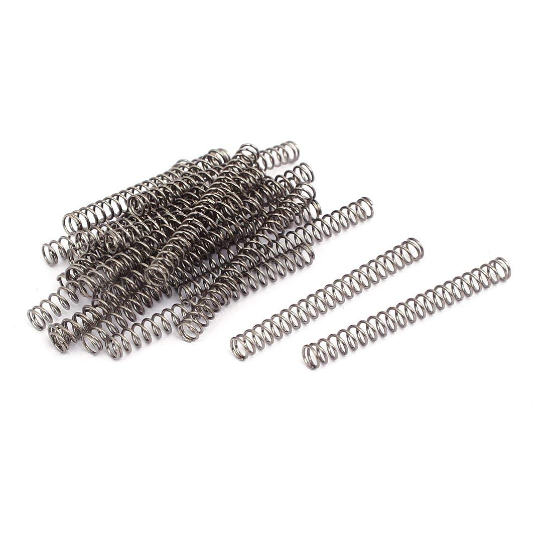 TOP-VIGOR 20Pcs Compression Spring, 4mm OD,0.5mm Wire Size,40mm Free Length Dual Extended Durable Dual Hook Tension Spring for Furniture Screen Doors Repair Projects