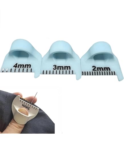 3 Nähschablonen Für Gleichmäßige Stiche - Handnaht Führungshilfe Blau