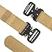 Packetop Military EDC Tactical Belt for Men with Key Ring Clip, Shooter Gun Belts for Concealed Carry, Heavy Duty Webbing Belt (Coyote Brown, Nylon, 1 Ply, Waist 34-42