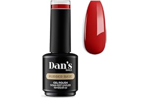 DAN'S NAILS Dan's Chilli Red Rubber Base Gel Coat Set | Soak off UV/LED Lamp For Professional Nail Technician