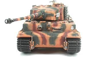 POCO DIVO German Tiger I Heavy Tank, 1/24 Infrared IR Combat Panzer RTR 2.4Ghz RC Armored Vehicle, Taigen 3841-11-L-C Late Version Airbrush Paint, Sound Light Recoil WWII Military Model, Camouflage