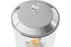 BOUNHOHE Tabletop Fire Pit Lid for Solo Stove Mesa XL 7", Portable Fire Pit Cover with Heat Resistant Handle, 304 Stainless Steel Mini Camping Stove Accessories for Prevent Hand Burns