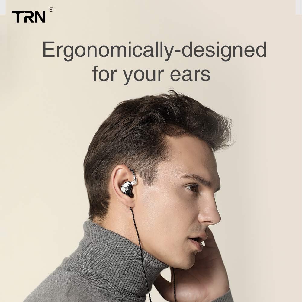 TRN ST1 1DD + 1BA Dual Driver in Ear Earphone, Senlee Hifi Ear Monitors with 1Dynamic and Balanced Armature Drivers Audio Stereo Earbuds(No Mic, Black): Home Improvement