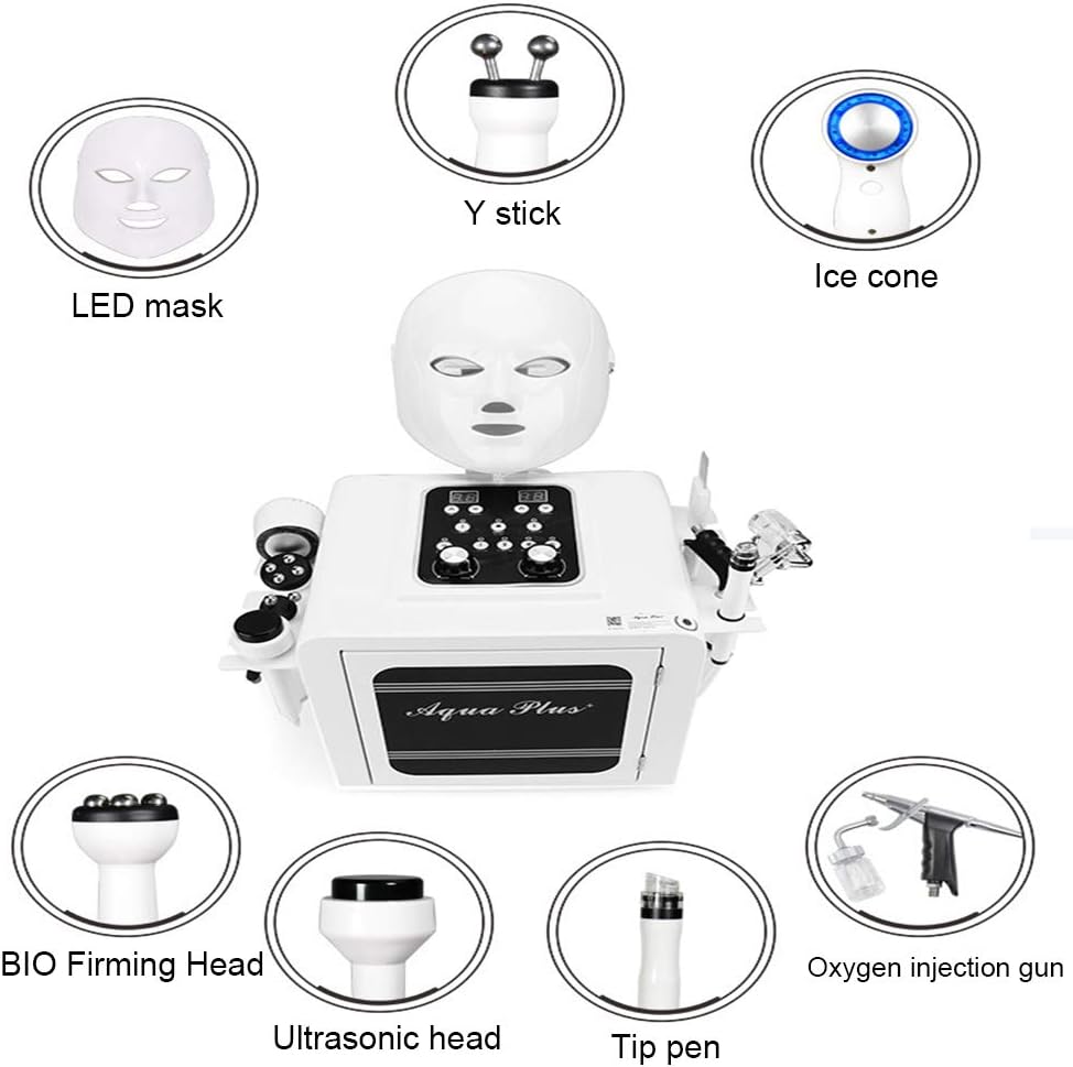 CGBF-7 in 1 Hydro Oxygen Beauty Machine Small Bubble Instrument for Vacuum Face Cleaning Shrink Pores Massage Lifting Moisturizing Rejuvenation
