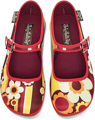 Hot Chocolate Design Chocolaticas Funky Canvas Women's Mary Jane Flat Shoes
