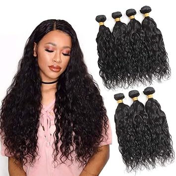 Amazon Com Brazilian Virgin Water Wave Human Hair 4 Bundles 100