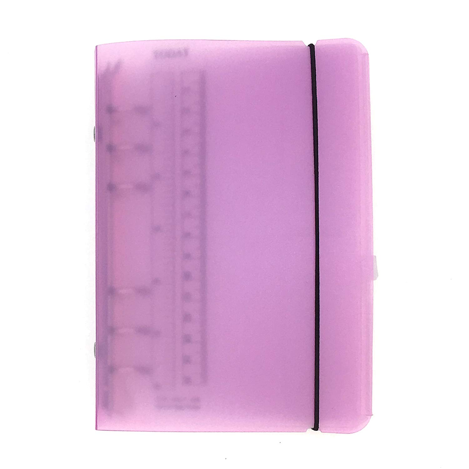 A6/ A5 6-Holes Colorful PP Cover Round Ring View Binder File Folder for Loose Leaf Sheet Protectors/Notebook Refill/DIY Scrapbooking/Binder Cover Protector (Pink, A5 Combo)