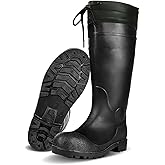 E KAINI Rain Boots Knee High for Men Waterproof Boot with PVC Rubber Mud Boots Mens, Comfort Lightweight Gardening Fishing Shoes for Yard Farm Outdoor Work