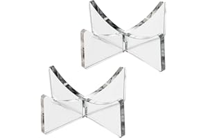 YES!FRESH Acrylic Ball Stand Holder Display Stand for Football Basketball Soccer, Volleyball Rugby Sports Ball Storage Rack, Trophy Autograph Memorabilia Display Cases (3.54x1.3 inch, Clear)