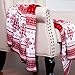 Bedsure Christmas Holiday Knitted Woven Throw Blanket Red and White Super Soft Plush Warm Winter Blanket for Bed, Couch and Gifts, 50 x 60 inches