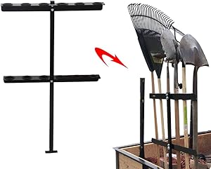 vikofan Landscape Hand Tool Rack with 6 Tool Hole Fit for Truck Trailer