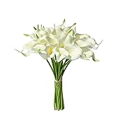 Mandy's 20pcs White Fake Flowers Artificial Calla