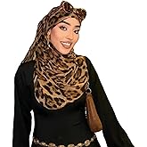 ZGMYC Fashion Leopard Print Hijab Scarf for Women Instant Jersey Hijab Head Wraps Sheer Beach Scarf Sunscreen Shawls
