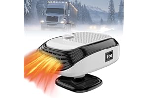 FANSUIT Car Heaters for Vehicle, Portable Car Heater & Cooler, Car Heater Car Heater Lighter Windshield Defogger and Defroster, Safe & Portable with Cigarette Lighter Plug In for All Cars（Green-24V）