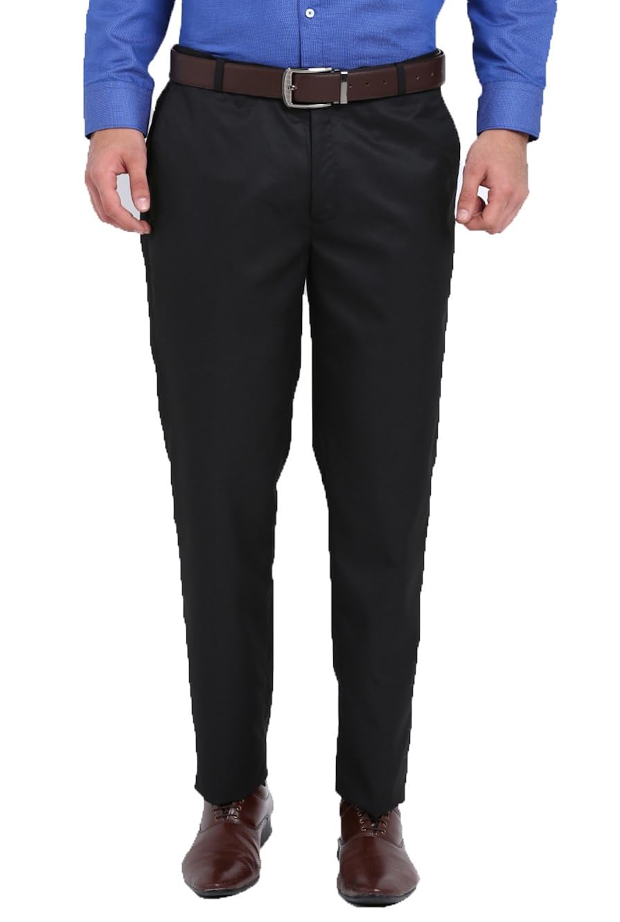 m express men's slim fit formal trousers