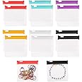 Abeillo 12Pcs Pill Pouch Bags Zippered,Pill Pouch Set,Travel Medicine Organizer,Reusable Baggies Clear Plastic Self Sealing Medicine Bag,for Pills and Small Items(Multicolor)