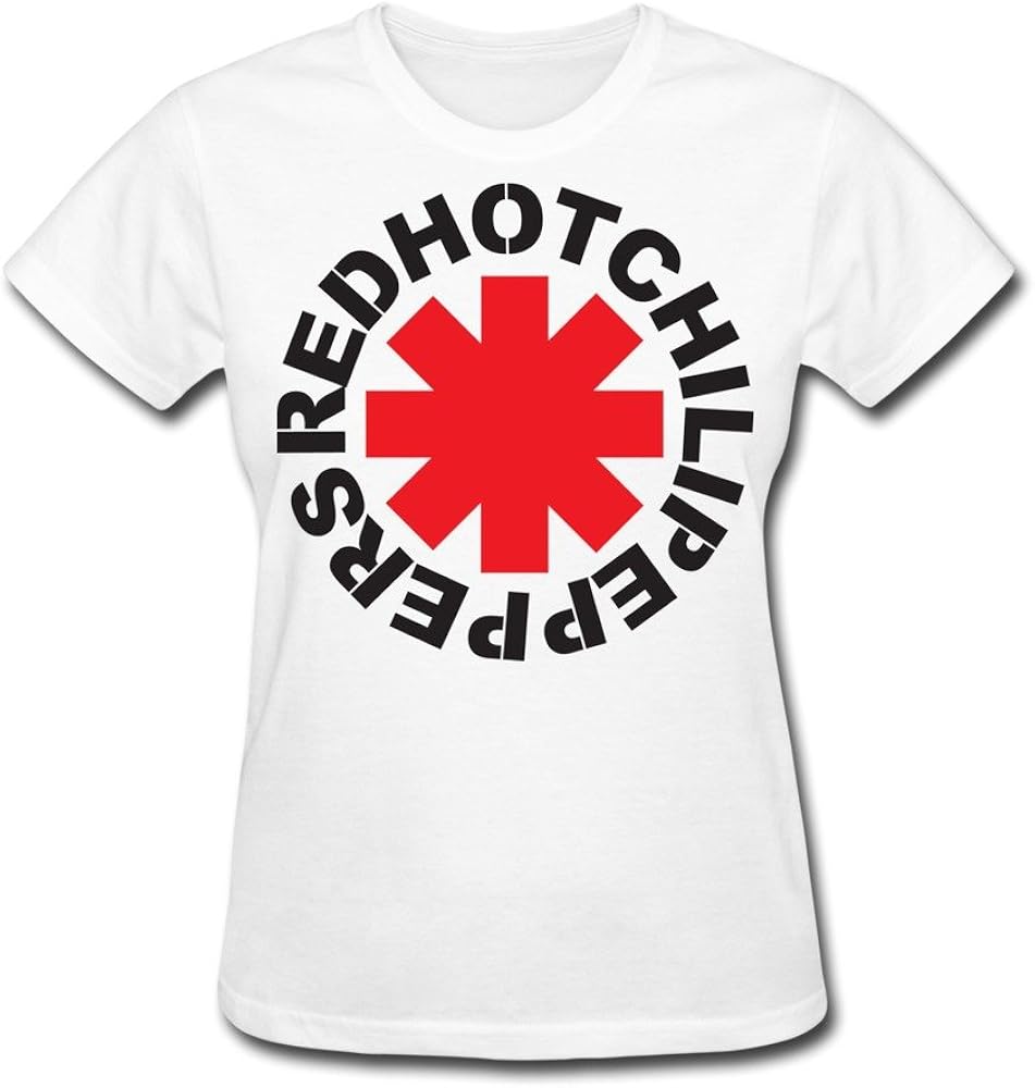FENGTING Women's Red Hot Chili Peppers Band Logo Tshirt