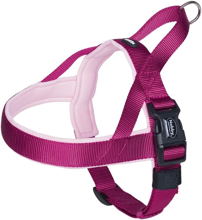 Nobby Classic Preno Norwegian Harness, 75-98 cm+62 cm/40-45 mm, Raspberry/Pink, XL (Pack of 1)