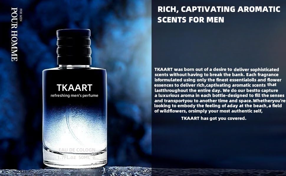 TKAART Hypnosis Cologne for Men - Eau de Parfum, Long-Lasting Fragrance, 50mL Spray Bottle (1 PCS)