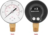 Plyisty 0-1 Bar 0-15 PSI Mini Pressure Gauge 1/4" Low Pressure Manometer view 2