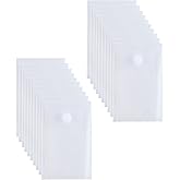YESSART 3’’ x 5’’ Vertical Plastic Envelopes Hook Loop Closure Coupon Receipt Sticker Holder 20 Pack