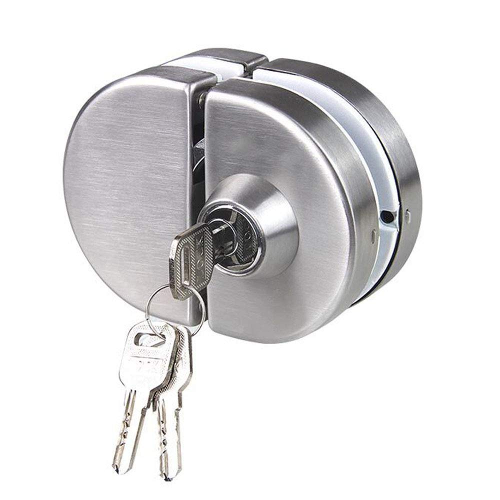 NUZAMAS Double Glass Door Lock 304 Stainless Steel, Both Sides Open Frameless Door Hasps for 10-12mm Thickness Glass, Home Office Hotel Furniture Hardware