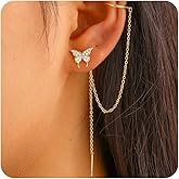 FISSEN JEWELRY Gold Earrings for Women Trendy 14k Gold Plated Dainty Cartilage Earring Stacks Small Dangle Huggie Hoops Earrings Hypoallergenic CZ Diamond Stud Earring Sets for Multiple Piercing Jewelry Gift