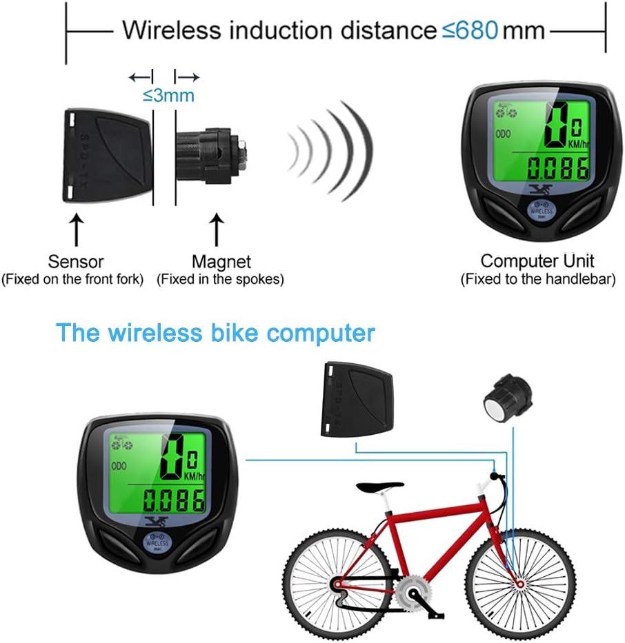 Sports & Outdoors Sports Technology Decesy Bike Computers Wireless Bike