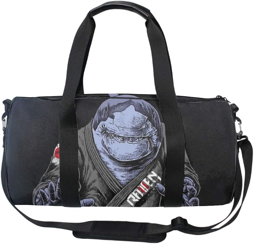 BJJ Shark Gym Duffle Bag Drum tote Fitness Shoulder Handbag Messenger Bags