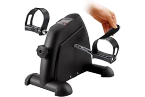 GOREDI Pedal Exerciser Stationary Under Desk Mini Exercise Bike - Peddler Exerciser with LCD Display, Foot Pedal Exerciser for Seniors,Arm/Leg Exercise