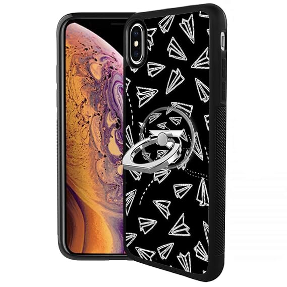 Amazon Com Paper Plane Iphone Xs Max Case With Ring Holder Stand