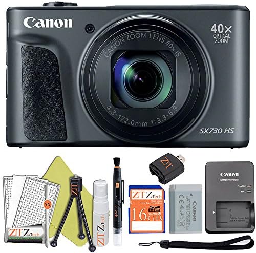 Canon PowerShot SX730 HS 20.3MP Digital Camera 40x Optical Zoom and Built-in WiFi/NFC (Starter Bundle, Black)