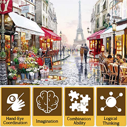 1000 Piece Jigsaw Puzzle for Adults, Large Jigsaw Puzzle Paris Flower