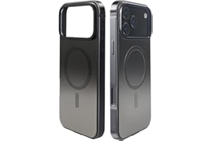 AOPNN New Aluminum Frame Metal Bumper Magnetic Backplate Frame Hard Case Cover for iPhone17Pro Max, Metal Frame ，Military Grade Drop Protection(Black, for iphone17Pro Max)