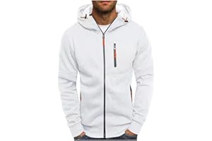 APIVOE Mens Hoodies Pullover Winter Oversized Long Sleeve Zip up Hooded Sweatshirt Drawstring Casual Y2k Jacket Sweater Coat