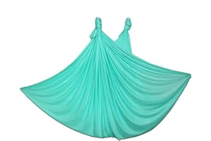 Wellsem Deluxe L:5.5 Yards W:3 Yard Pilates Yoga Flying Swing Aerial Yoga Hammock Silk Fabric for Yoga Bodybuilding(5mx2.8m)