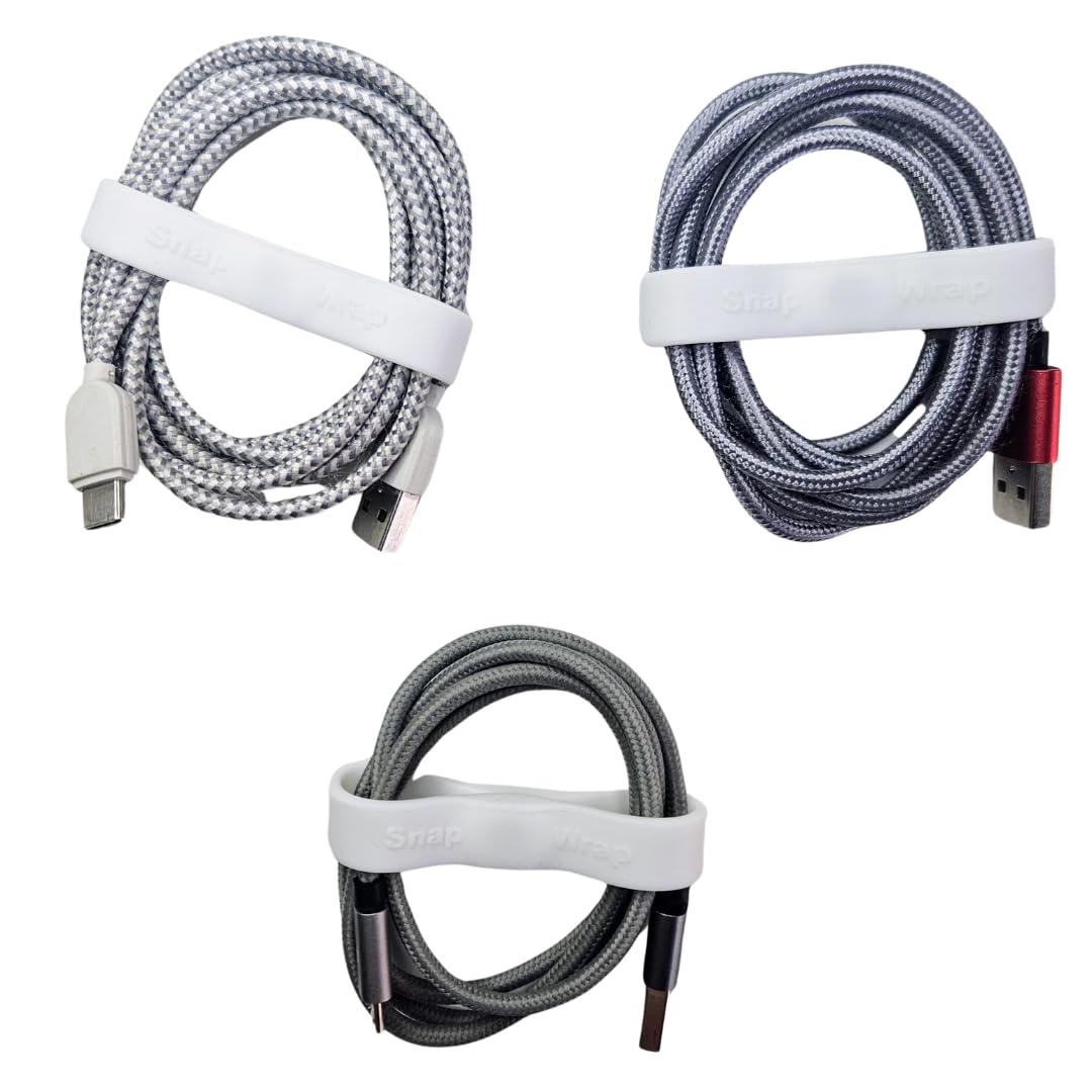 Photo 1 of GoCJ Snap Wrap | Pro Silicone Magnetic Cable Organizer | 6-Pack | Easy One-Hand Operation | Tidy Cable & Wire Storage
