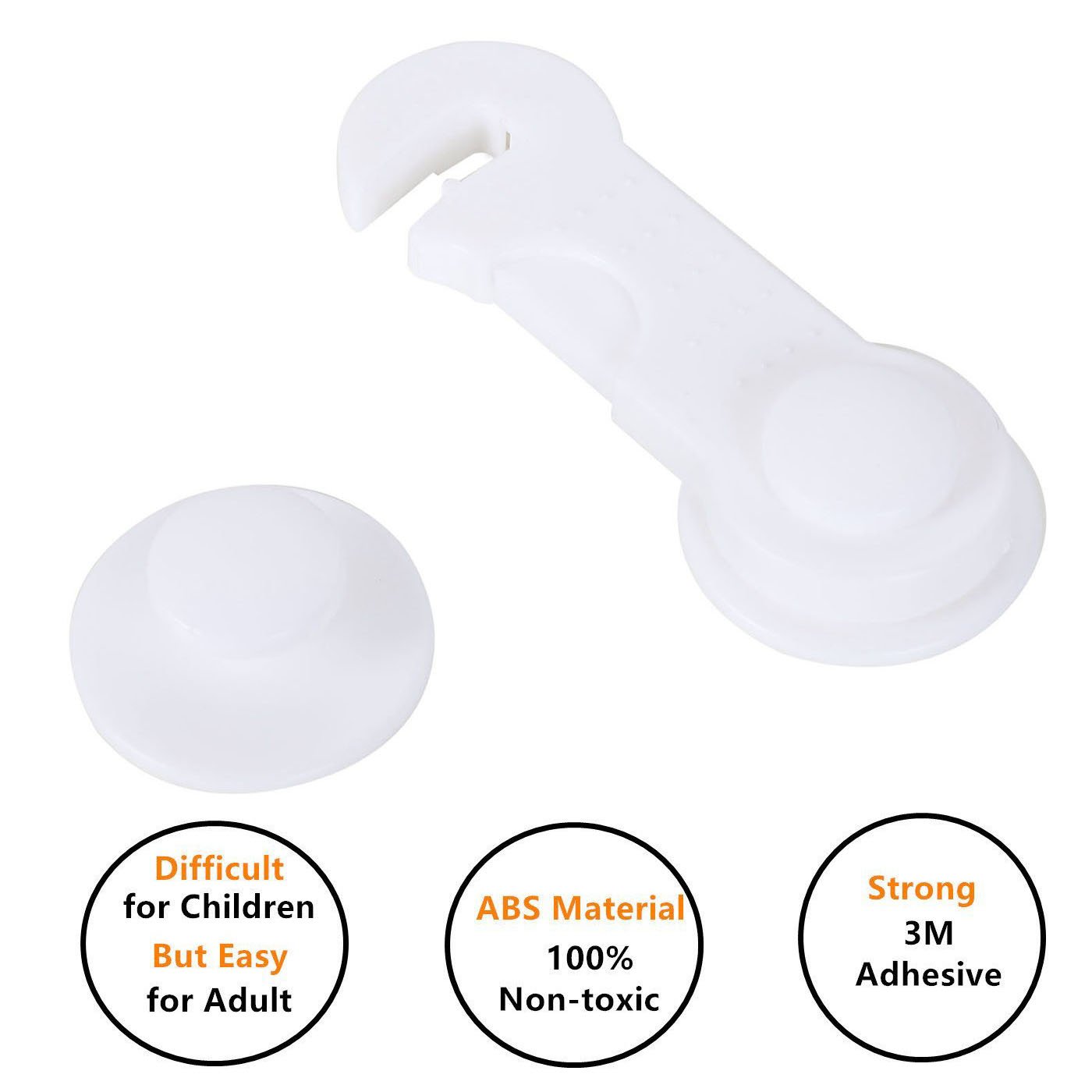 Verrouillage de Sécurité Wivarra Verrous de Sécurité Enfant avec Résistant Adhésif pour Armoires,Frigo,Toilette (8 Pièce)